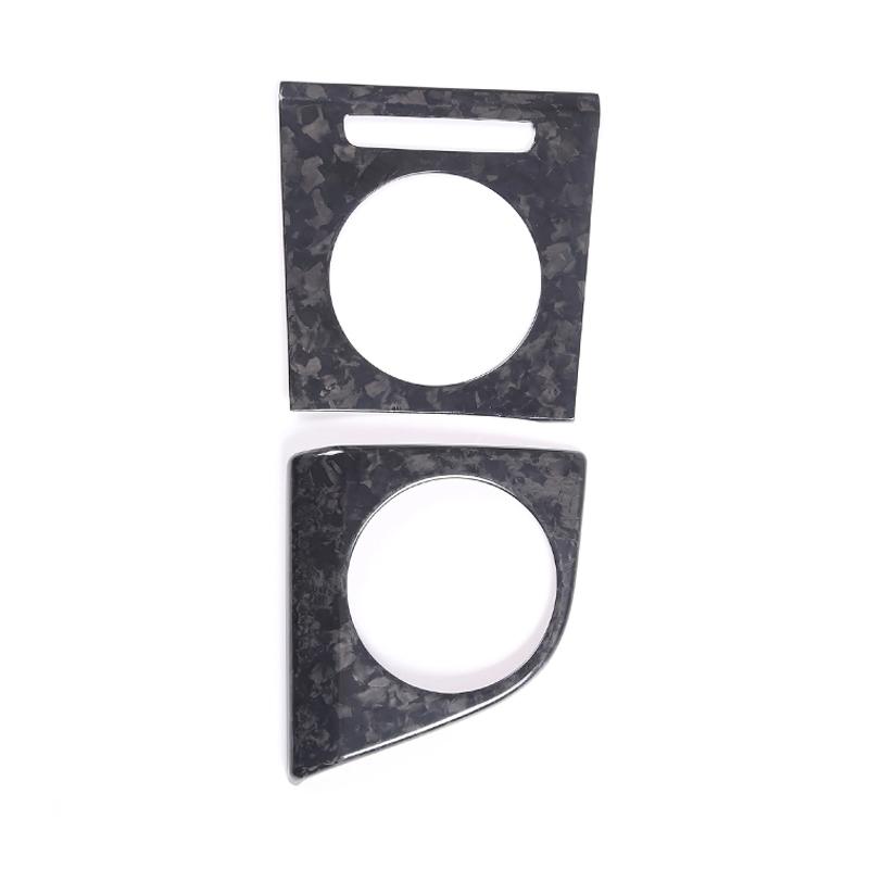 Real Carbon Fiber For Porsche Taycan 2019-2026 Car Central Cup Holder Cover Trim Interior Car Accessories For RHD 2PCS
