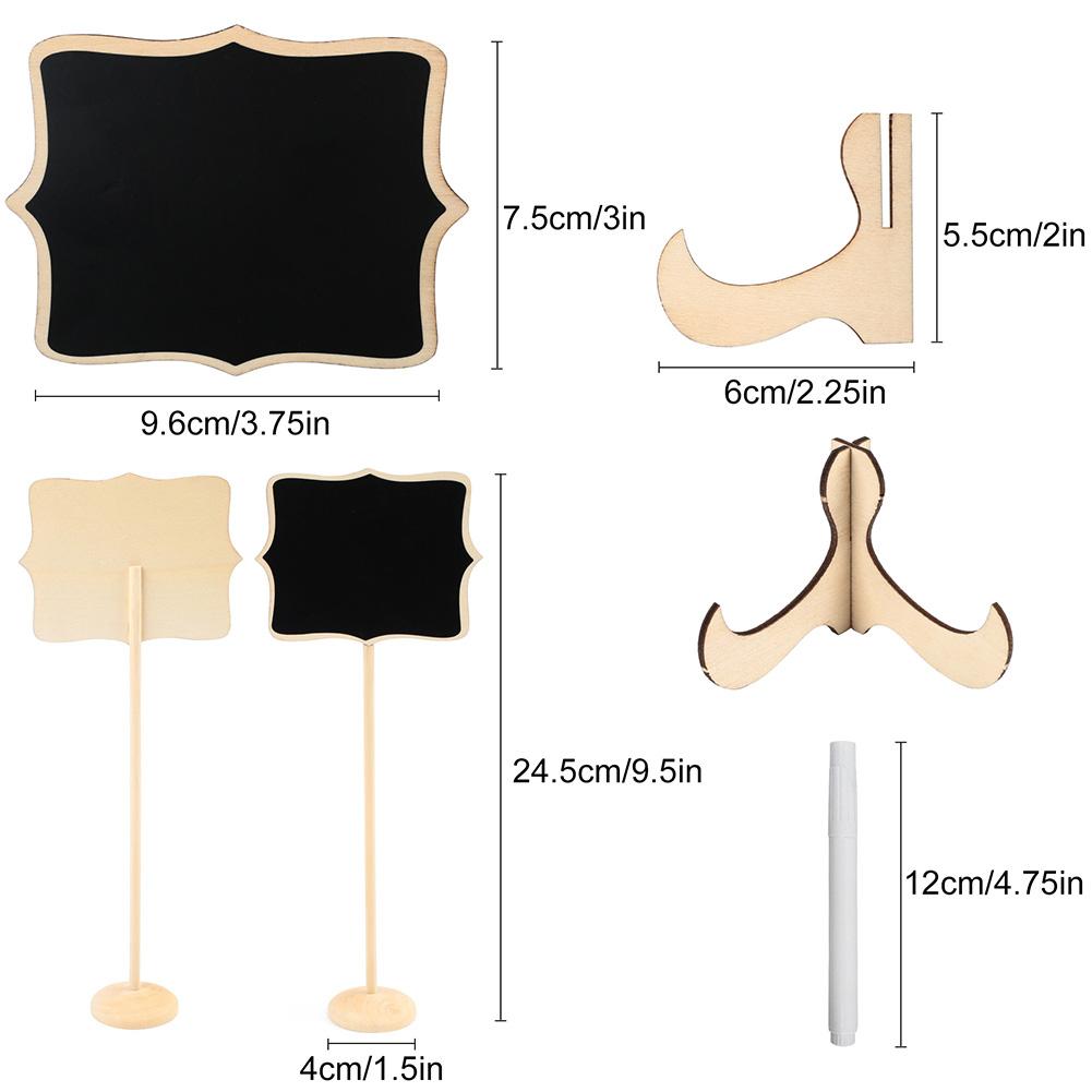 20PCS Elegant Mini Chalkboard Signs with Easel Stand - Perfect for Weddings, Parties, and Events - Includes Table Numbers