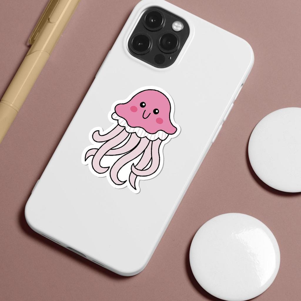 50PCS Cute Marine Life Waterproof Stickers for Water Bottles, Computers, & DIY Stationery