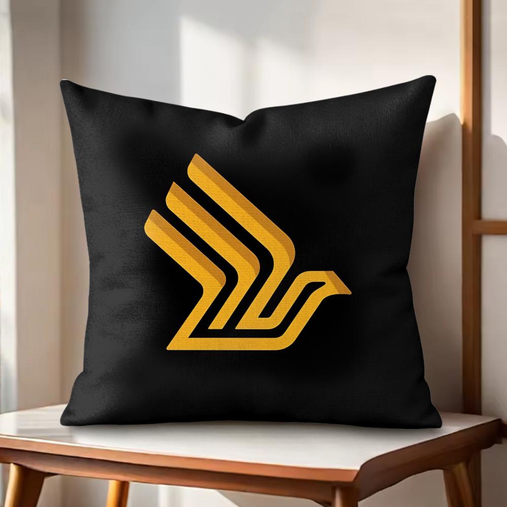 

SSingapore Airlines Cushion Cover Natural Linen Organic Fabric DoubleSided Printing Couch Pillow Covers Home Decor 30x30cm