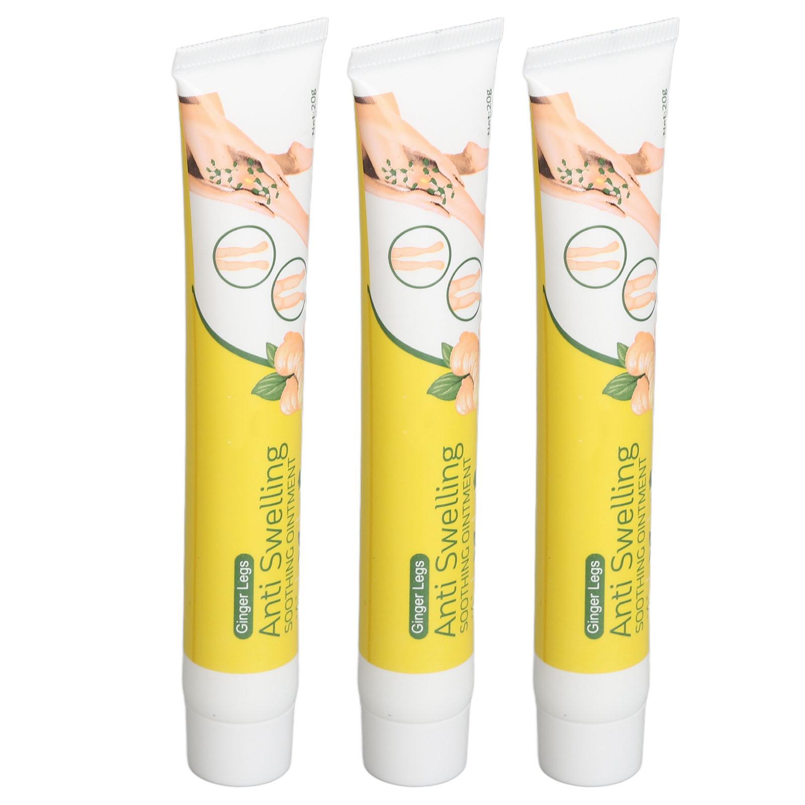 

3шт имбирный крем для снятия боли безопасный расслабляющий крем для снятия отечности ног для ежедневного ухода