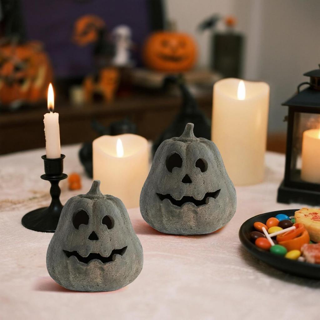 Halloween LED Pumpkin Lantern LED Lamps Light Up Pumpkin Decorations Cute Halloween Fall Farmhouse Table Holiday Decor