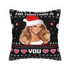 Mariahs Careys Christmas Pillow Case  Retro Trendy Pillow Cover Soft Pillowcases For Sofa Home Decor