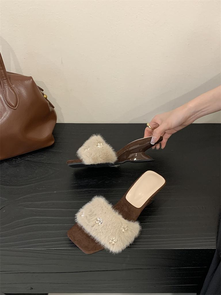 2025 Mao Mao Towed High-heeled Wedge-heeled Sandals 35-40 Yards