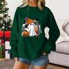 Damen Mode Lässiger Halloween bedruckter Pullover