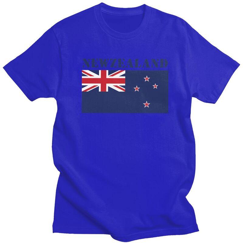 Custom New Zealand Flag T Shirt for Men Pure Cotton Tshirt Casual Tee Tshirt Clothing