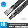 Thickened Stainless Steel Drawer Slides with Three-Section Silent Rails and Buffer Damping