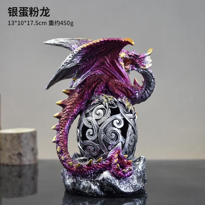 Cute Mythology Animal Statue Cerberus Dragon Griffin Ouroboros Dragon Eggs Resin Figurines Desktop Ornament Home Decorative