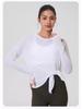 Women's Loose-Fit Breathable Sun Protection Yoga Top with Buttocks Coverage and Long Sleeves