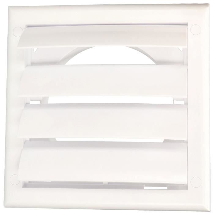 Grille d'aération KOTARBAU couvercle avec lamelles verrouillables blanc diamètre 100 mm