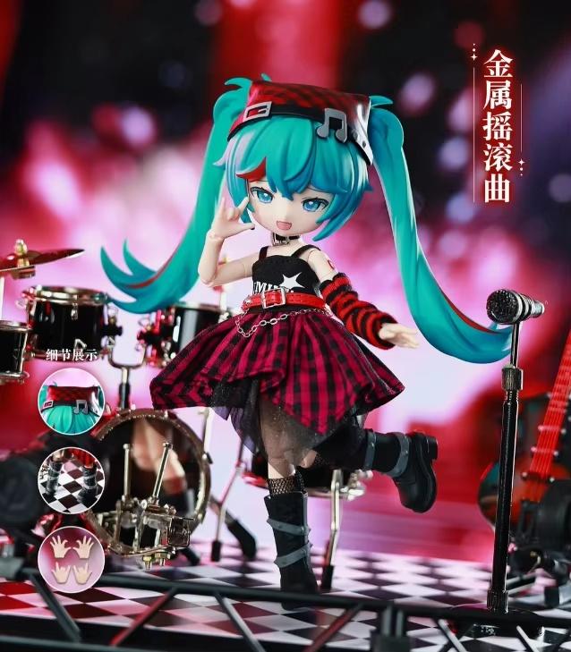 Genuine Hatsune Miku Vocaloid Series  14cm Kawaii Bjd  Decoration Anime Figure Collection Gifts Toys