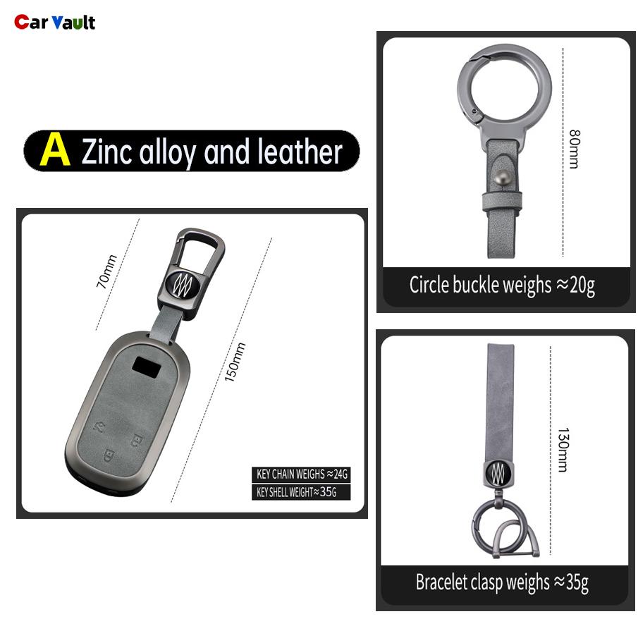 Zinc Alloy+Leather Car Remote Key Case Cover Protective Shell Fob For 23-24 Geely Rox 01 Baic Polestones 01 Jishi Accessories