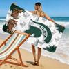 Name Custom Michigan State Spartans Print Beach Towel, Large Soft Quick Dry Towel for Beach Camping Swimming