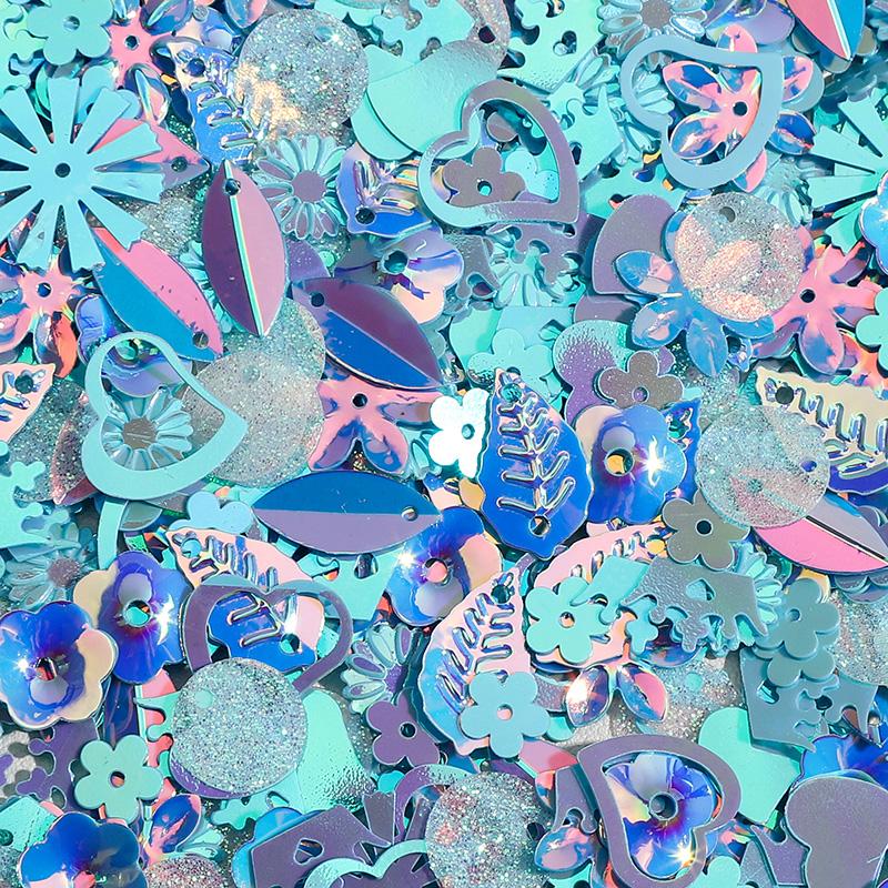 10G Glitter Sequin 1-16mm Pvc Flat Loose Sequins Women DIY Accessory Sewing Wedding Crafts Garment Decoration