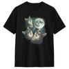 Streetwear T-Shirt Funny Cat Shirt Three Cat Moon  Cute Graphic T-Shirts Trending Tee Shirt for Man Summer Short Sleeve Tees
