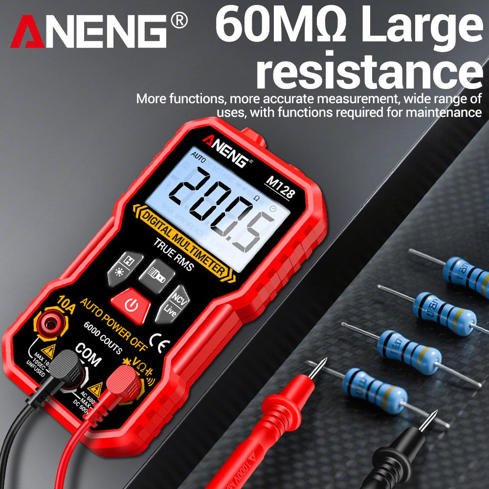 ANENG M128 Digital Backlit Screen Flashlight For Electrician Multimeter 6000 Counts NCV Voltage Detection AC/DC Voltage Tester