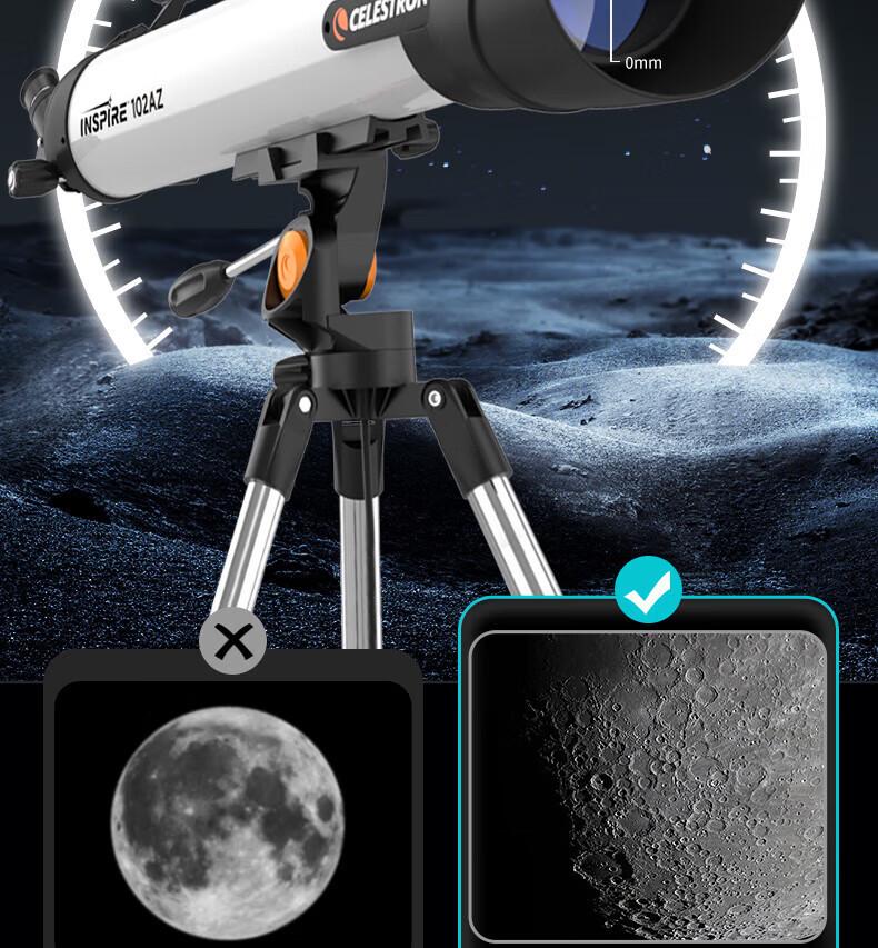 Celestron AstroMaster 102AZ High Magnification Professional Telescope for Deep Space Observation and Science Education