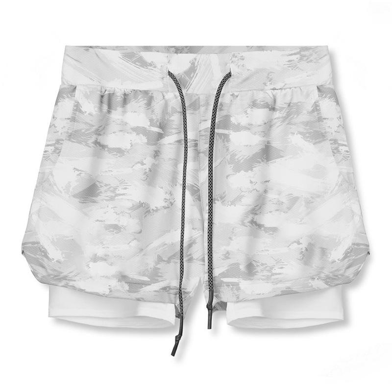 Herren Schnelltrocknende Doppellagige Sportshorts - Sommer Laufen, Basketball & Training