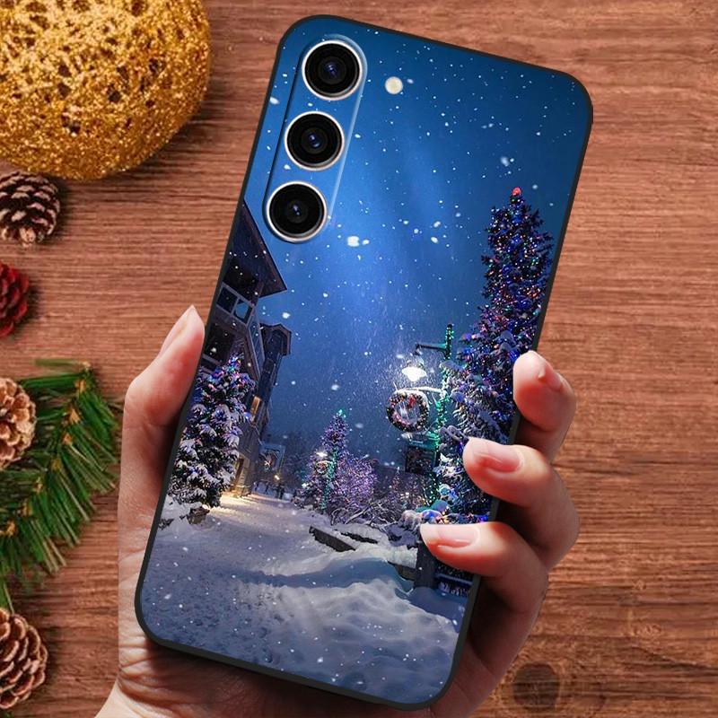 Vánoční malovaný kryt pro Samsung Galaxy S25 Ultra S25Plus Pouzdro Silikonové Měkké Fundas Pro Samsung S25 Plus Kryt telefonu s 25