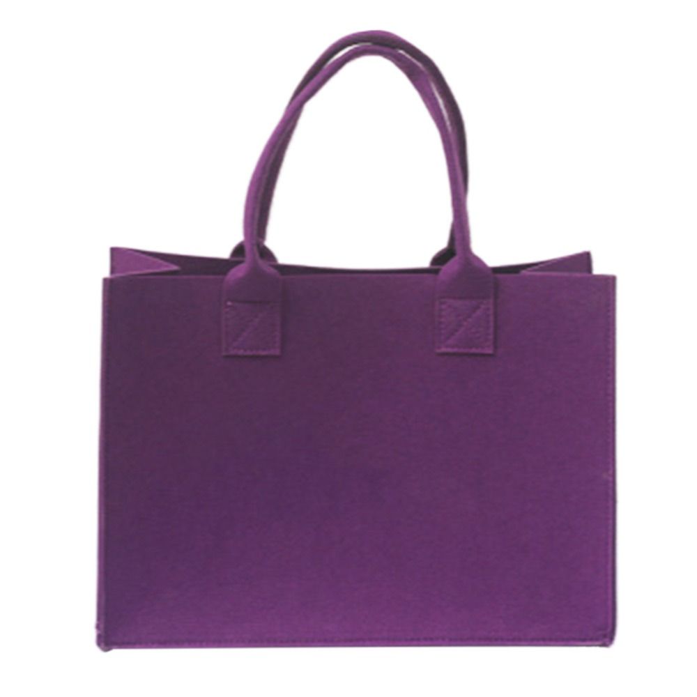 Large Capacity Felt Shoulder Bag Messenger Bag Fashion Solid Color Handbag Simple Tote Bag Shopping Bag for Woman Girls