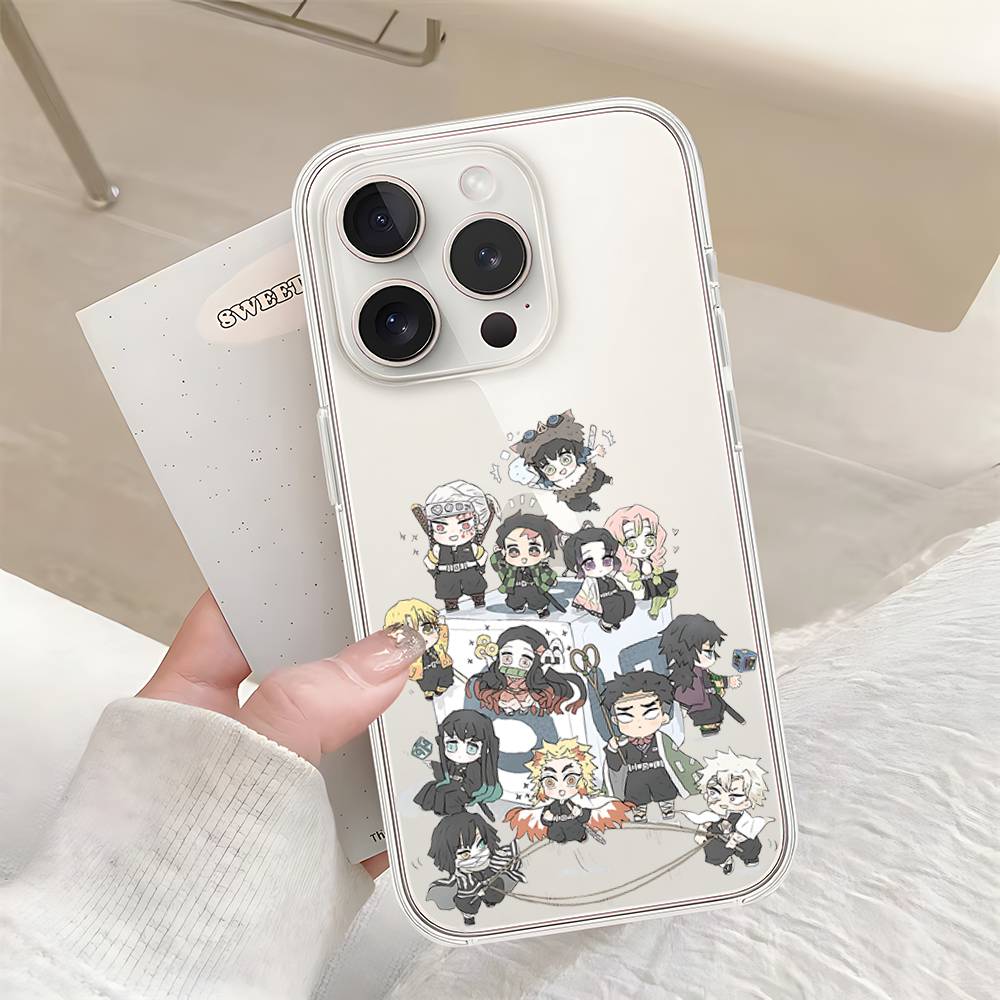 D-Demons S-Slayerds Phone Case For Iphone17 16 15 11 13 14 Pro Max 7 8 Plus X Xr Xs Max Se2020 12mini Transparent Cov