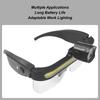 Safety Glasses With Lights 2 Modes Anti-Fog Eyewear Auto Repair Goggles For Men Women Construction Lab Auto Repair Under-Hood