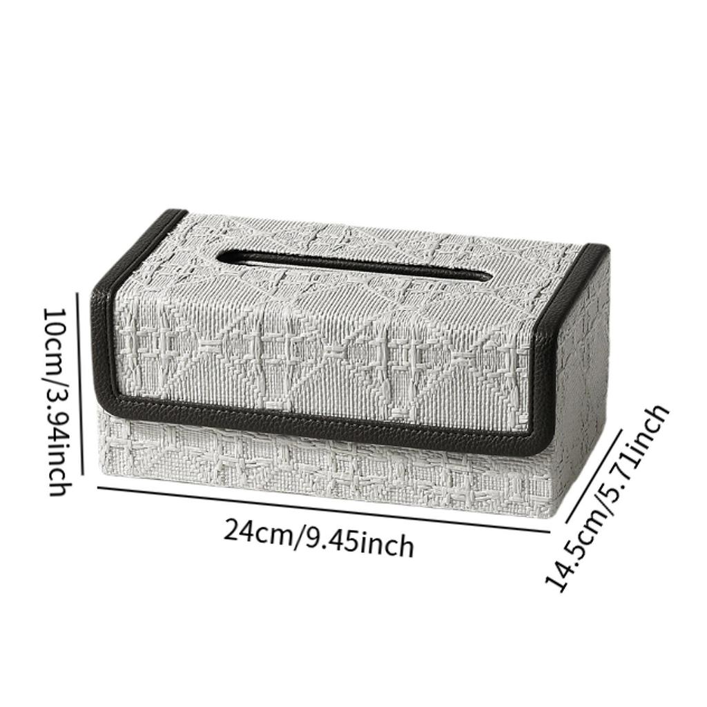 PU Leather Tissue Box Cover Tissue Holder Storage Multifunction Tissue Case for Dresser Toilet Paper Bedroom Countertop Tabletop
