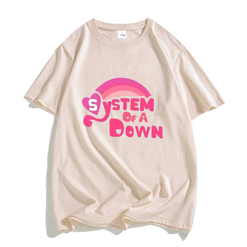 System OfA Down T-shirts 100% Cotton Clothing Vintage/Retro Print Tshitrt Streetwear for Men Short Sleeve Graphic T Shirts