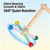 Wooden Bird Stand for Pet Birds, Tiered Rest and Play Design with Top Bar, Lower Side Rails, and Everyday Indoor Bird Use Appeal Plus