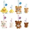 Rilakkuma Touch Pixel Plush Keychain With Cute Strawberry Hero For Collectors And Gifts