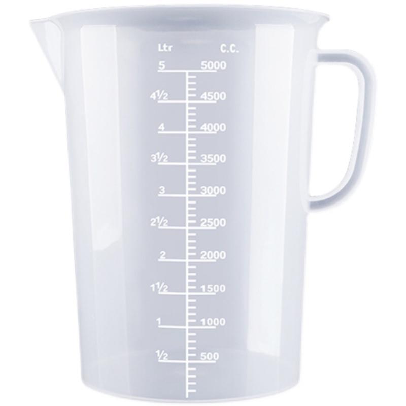 5L & 2L Transparent Thickened Graduated Measuring Cup for Household or Engine Oil Use