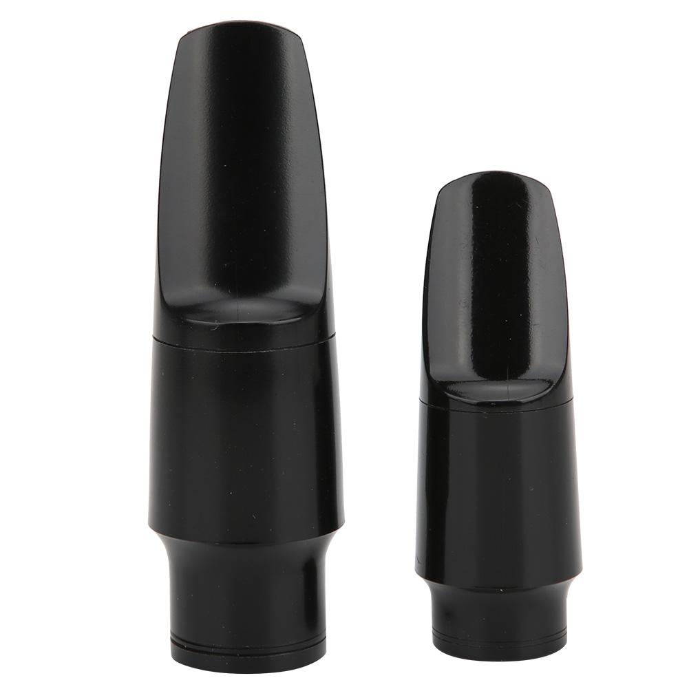 2Pcs Saxophone Mouthpiece AltoSoprano Black Industrial Plastics Instrument Accessories(Black )