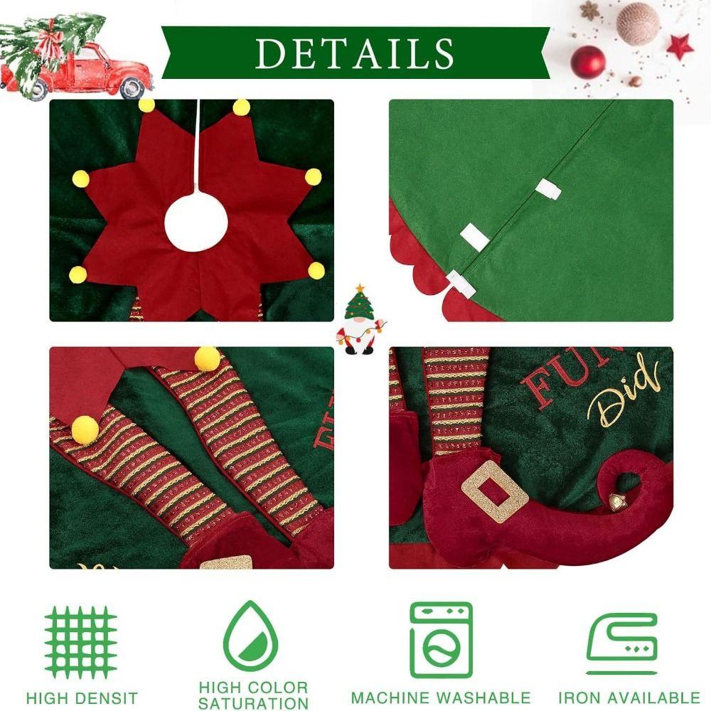 Add Festive Atmosphere Under Tree Mat Comfortable Touch Christmas Tree Foot Cover  Home