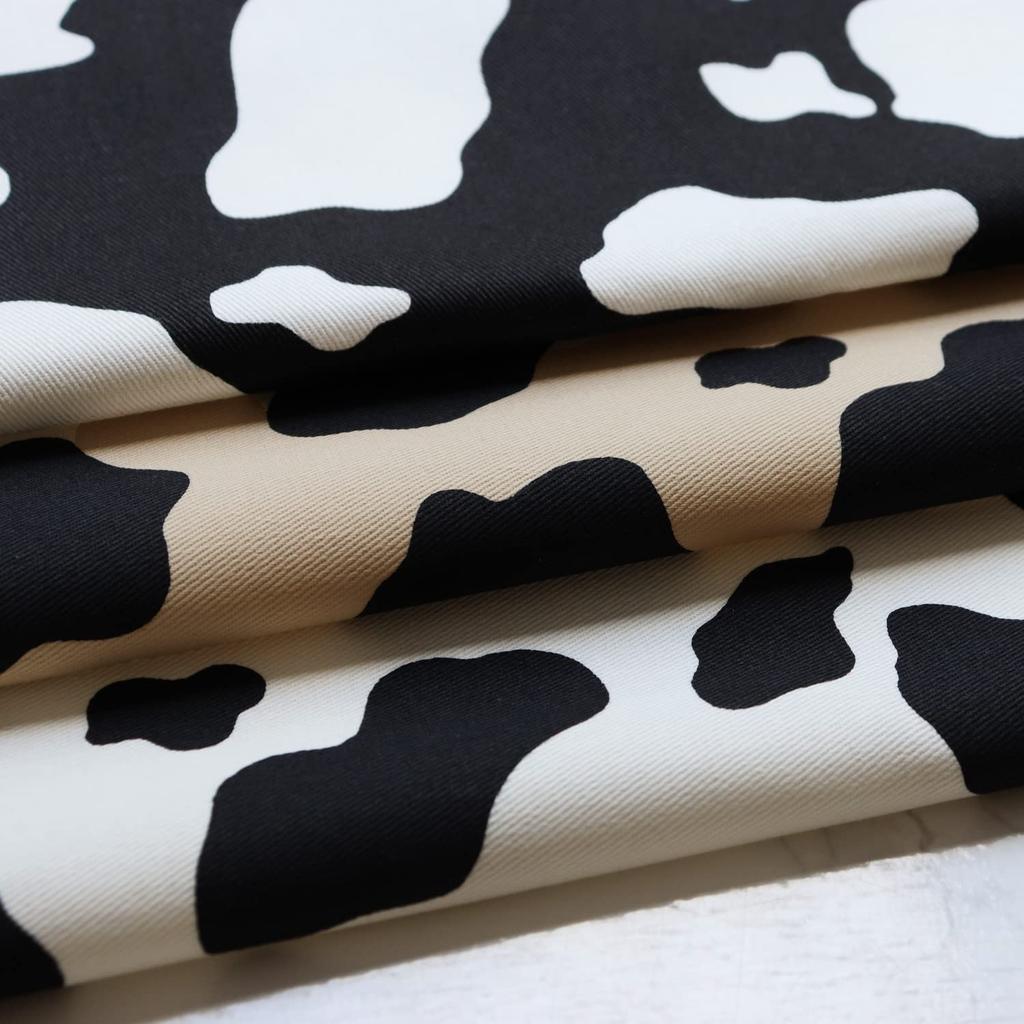 Nippon Chuko NBK Twill Cow Color Approximately 112cm 4m Fabric, Print, A, Wide, Cut, IBK7070-11A-4M