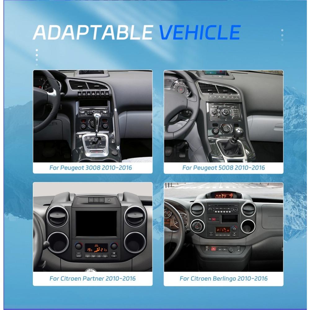 7 tums bilradio Android för Peugeot 3008 5008 2010-2016 Auto Multimedia Stereo Navigation 1+32GB