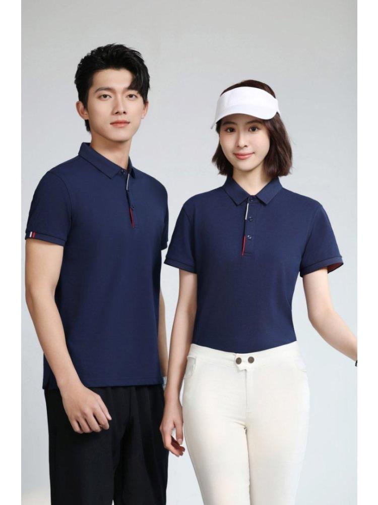 Solid Color T-Shirt Summer Men's and Women's Lapel Short Sleeve YG-188