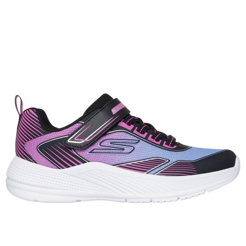 Skechers Kids Microspec Advance Comfortable Versatile Simple Fashion Low-Top Casual Shoes Kids sneaker Black Purple 303657L-BKMT