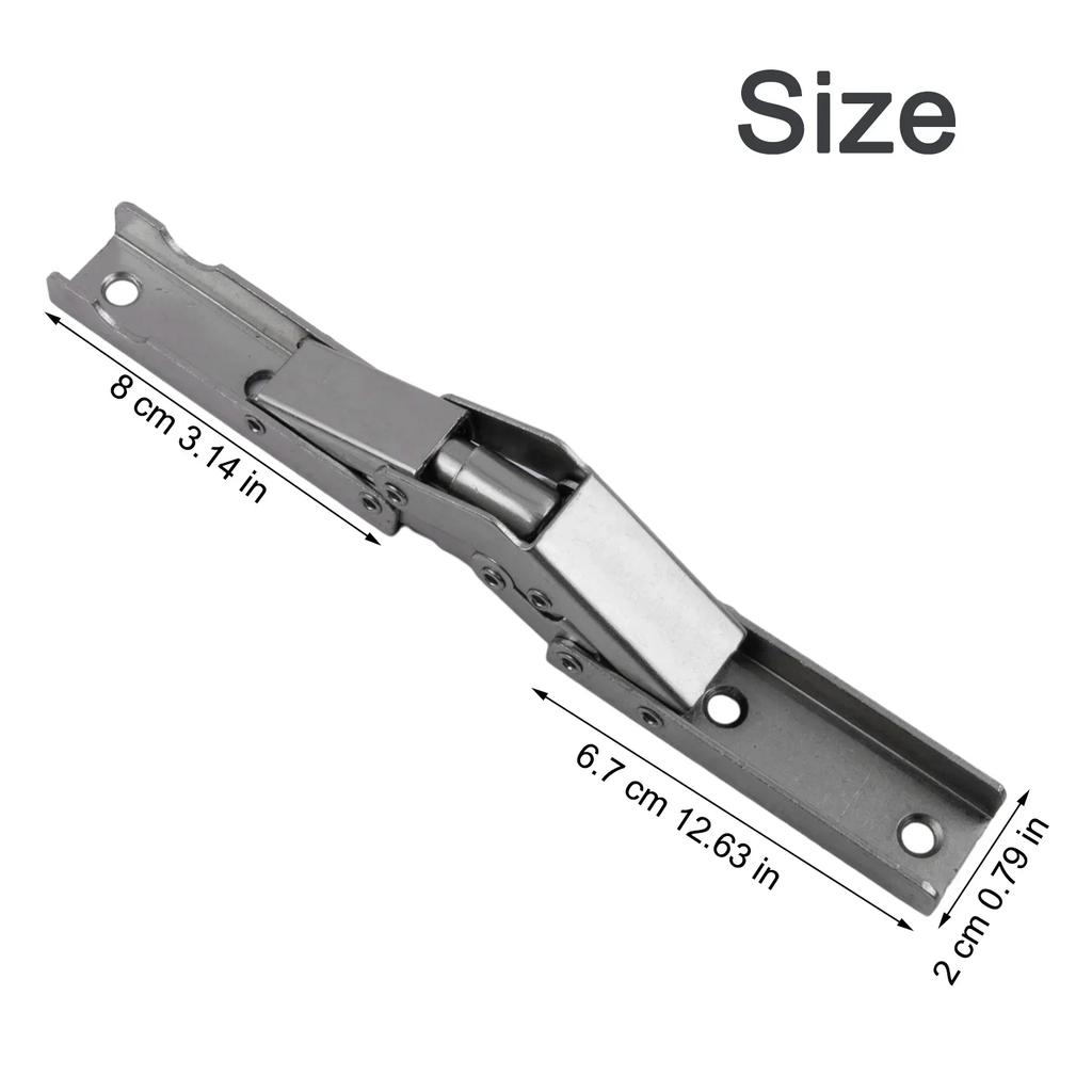 Hinges Folding Hinges Cold Rolled Steel Door Furniture Hinges Brackets Screws Self-Locking Silver Spring Folding Hinge