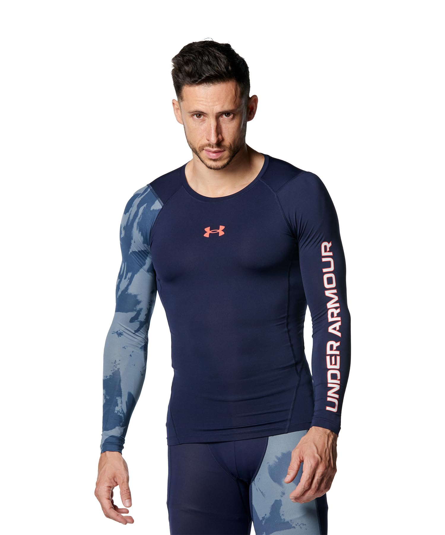 

UA HG ARMOUR LS NOVELTY Полуночный синий SM [Under Armour]
