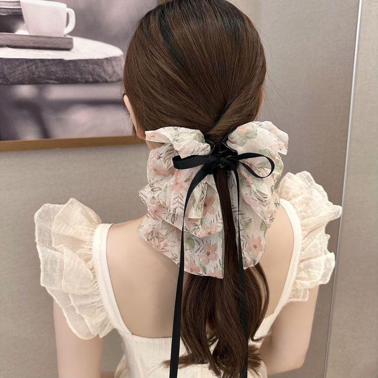 Korean sweet Style Hair Clip Temperament Big Bow Hair Clamp For Women Girl Elegant Tie Hair Hair Catch Fashion Hair Accessories