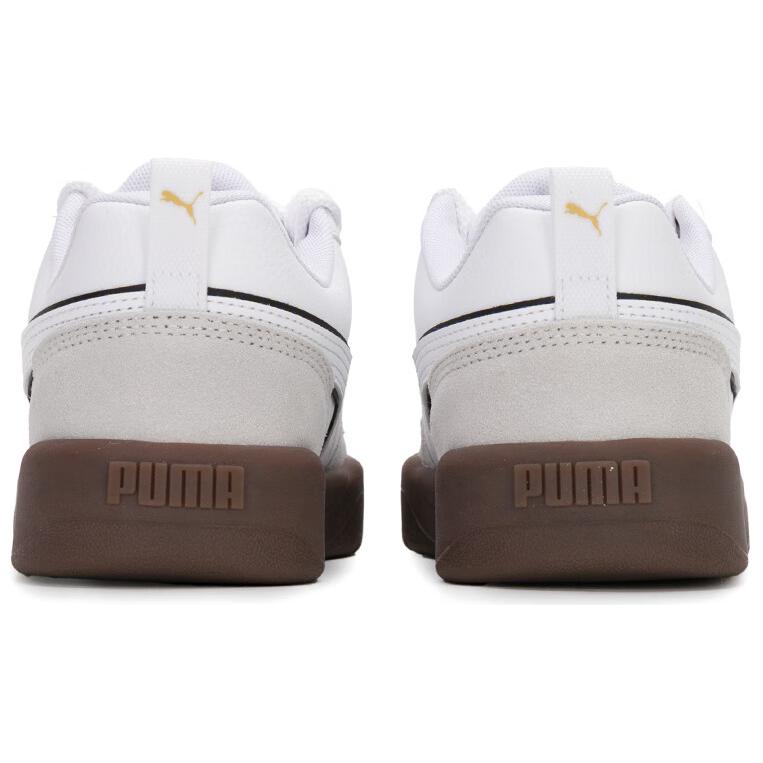 New PUMA Park Lifestyle Low Top Skateboard Shoes Unisex White Gray 400486-01