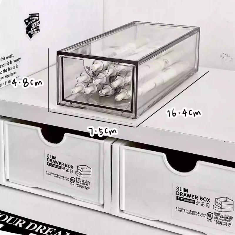 

Drawer-type Sundries Storage Box Organizer Desktop Acrylic Cosmetics Makeup Storage Box Desk Multi-layer Dust Mask Clear Boxes