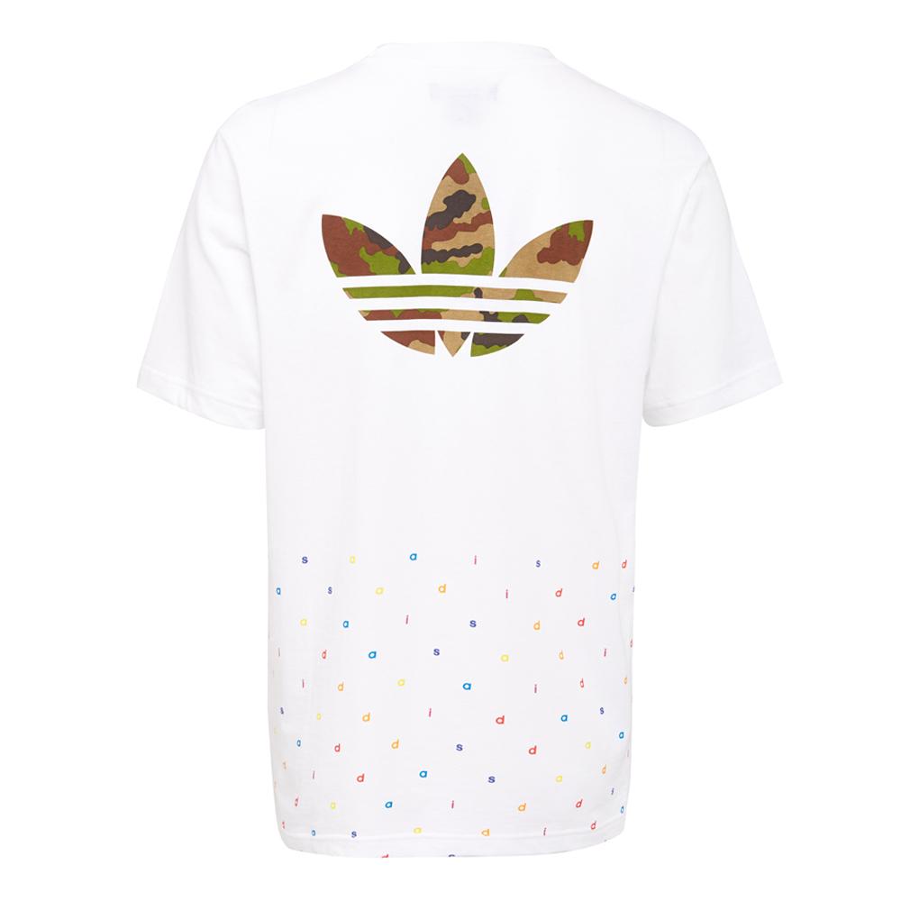 Adidas Originals Lifestyle Casual Series Brand Logo Round Neck Pullover Comfortable Short Sleeve T-Shirt Men Tops White AY8613