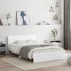 vidaXL Bed Frame with Headboard White 120x190 Cm