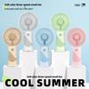 S520 Portable Three-Speed Rechargeable Mini Fan - Soft Color, USB-Powered for Outdoor Use