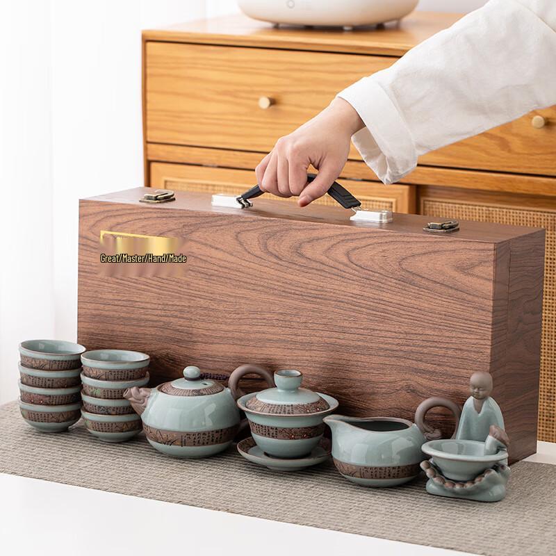 

Ge Kiln Ru Ware Ceramic Kung Fu Tea Set