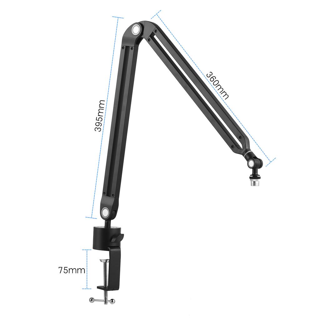 Zestaw statywów z ramieniem mikrofonowym Całkowicie metalowy wytrzymały uchwyt do zawieszenia mikrofonu Elastyczny statyw mikrofonowy bez użycia rąk