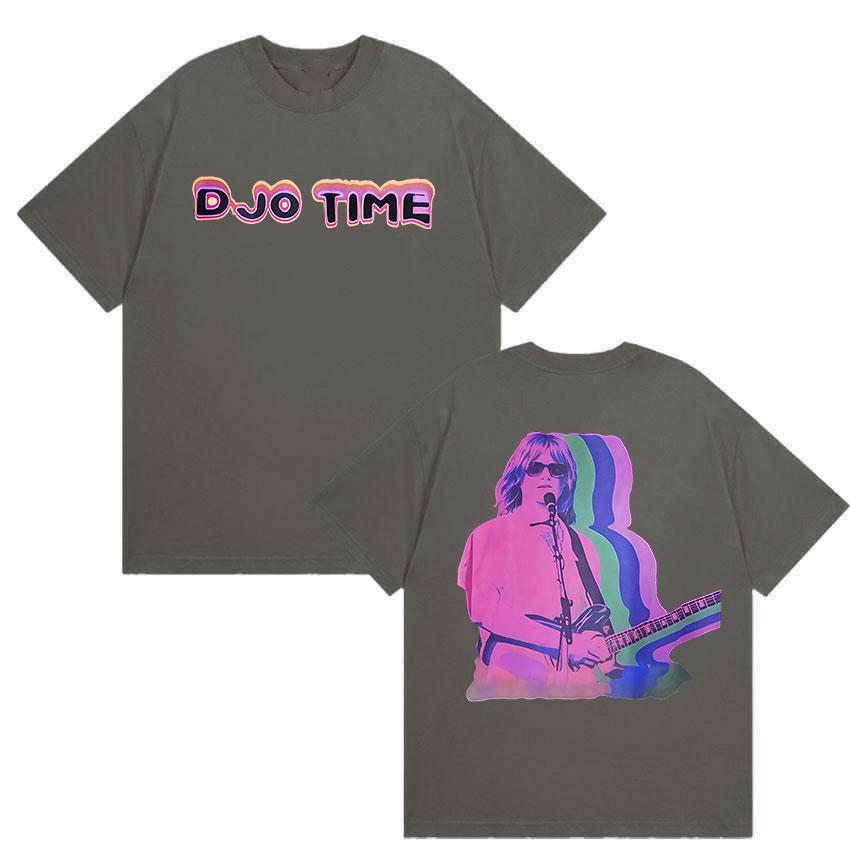 Singer Djo Time Tour Album 2025 Merch T Shirts Men's Hip Hop Fashion Short Sleeve T-shirt Retro Oversized Cotton Tees Streetwear