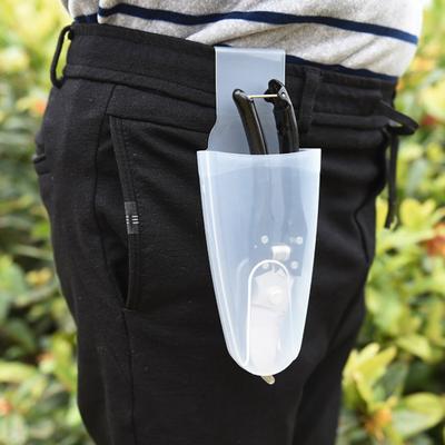 Caja de almacenamiento de tijeras de jardinería portátil, portacuchillas de podar multiusos, caja de cintura transparente de plástico para podadora de ramas, alicates, recortadora