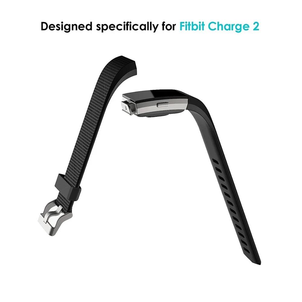 Adjustable Silicone Band Wrist Strap Compatible Bands For Fitbit Charge 2 Wristbands Wristband Bracelet Replacement Accessories
